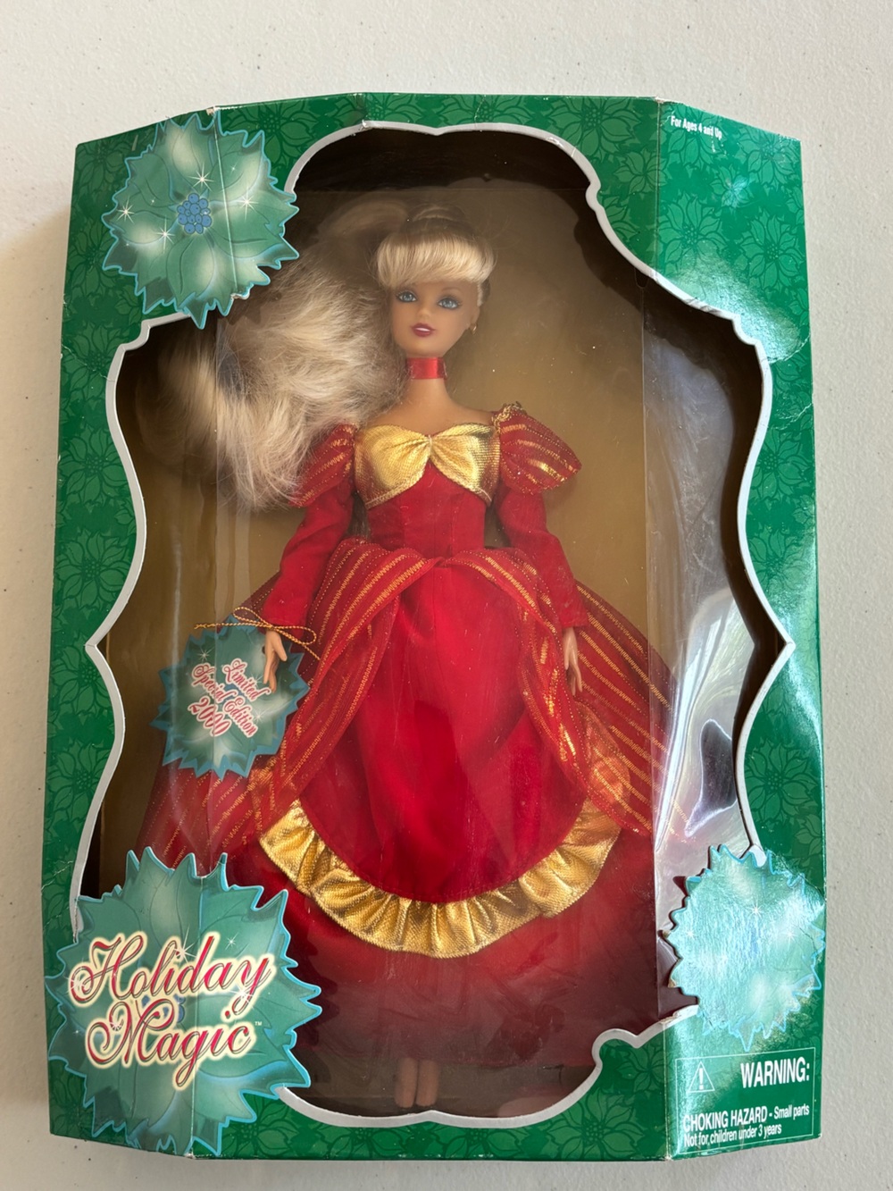 Holiday Magic Red & Gold Collectible Doll